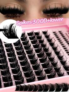 300D Pointed Tip Lash Clusters, 7-18mm Length, D Lash Clusters, Thick Single Lash For DIY Pointed Tip Lash Extension, Cartoon Lash Extension, Mink Lash Extension, Dense Lashes - D - View 3