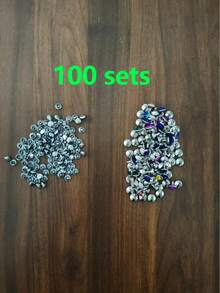 100pcs 10mm(0.394in) Mixed Color Crystal Rivets, Suitable For DIY Leather Crafts, Wallets, Garments - B - View 10