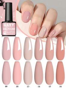 6 Peças Conjunto de Esmalte de Unha em Gel Cor Sólida Transparente Nude Pêssego Rosa Clássico, Esmalte de Unha em Gel UV/LED Soak-Off Tom de Pele Natural Blush, Conjunto de Manicure de Alto Brilho e Longa Duração, Perfeito para Casamento, Noiva, Escritório Diário e Design de Unhas Minimalista Sem Maquiagem - Multicolorido - Visão 1
