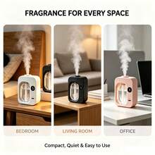 1pc Smart Aromatherapy Diffuser Humidifier Bathroom Air Freshener Ultrasonic Cool Mist Ultra Quiet 5-Speed Timer Essential Oil Diffuser Automatic Fragrance Mist Machine For Home Bedroom Office 300mAh - A - View 7