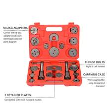23x Auto Car Universal Disc Piston Caliper Brake Rewind Wind Back Tool Kit Set - A - View 4