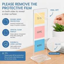 1pc Detachable High-Definition Transparent Acrylic Vertical Memo Board, Desktop Sticky Note & To-Do List Storage Stand, Minimalist Office Desk Schedule Organizer Accessory, Home Office Universal Desktop Task Planning Organizer Decorative Display - A - View 9