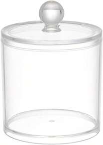 Aynoo 1 Pack Acrylic Qtip Holder Dispenser,Canisters Apothecary Jar Set,Vanity Makeup Storage Organizer Set, 12 Oz - Colors - View 1