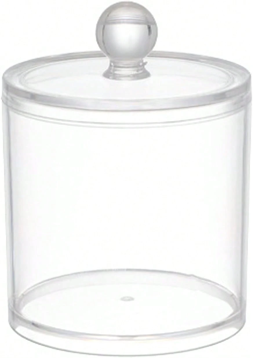 Aynoo 1 Pack Acrylic Qtip Holder Dispenser,Canisters Apothecary Jar Set,Vanity Makeup Storage Organizer Set, 12 Oz - Colors - View 1