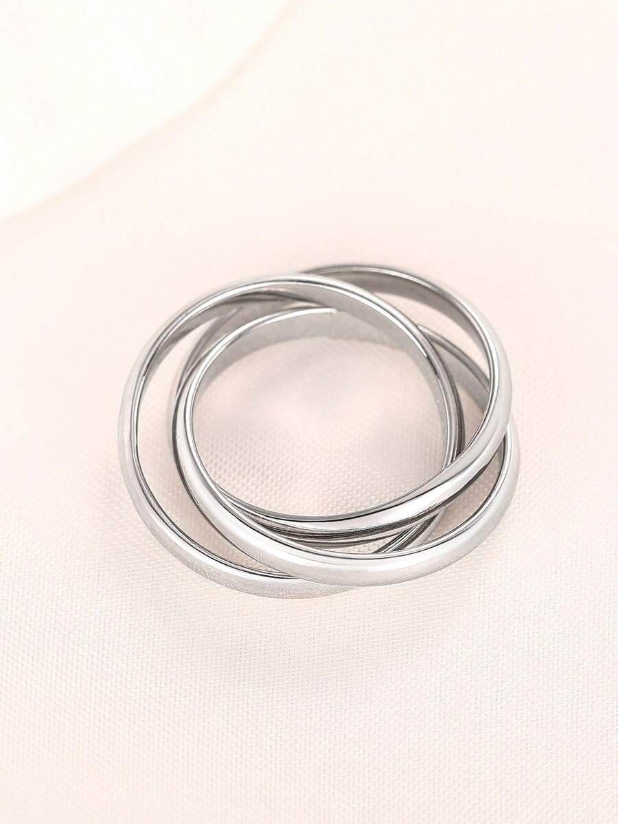 1pc Fashionable Ring Women's Wedding Anniversary Accessory Gift - 1# - View 1