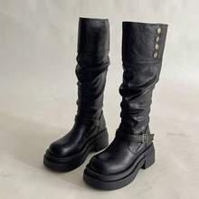 Women Knee-High Boots - Black - View 2