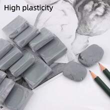 Bolígrafo resaltador de arte para bocetos de 1/4 de velocidad, borrador suave; borrador suave extraíble y deformable, borrador de arcilla; lápiz de bocetos de arte, herramienta de pintura al óleo pastel, adecuado para bocetos rápidos, pintura y borrado de detalles - Rectángulo - Ver 3