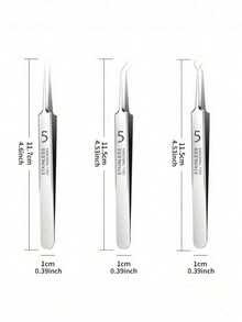 Aguja ultra fina para eliminar puntos negros, adecuada para piel normal, herramienta para eliminar el acné, diseño elegante y duradero, herramienta de cuidado facial de salón de belleza, con bolsa de almacenamiento - Multicolor - Ver 3
