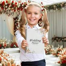 Wedding Planning Checklist & Budget Planner - A5 Size, White Spiral Bound Notebook, Decorated With Floral Pattern, Contains 86 Pages Of Lined Paper, Divided Into 6 Sections (Guest List, Vendors, Decor, Attire) - Universal Wedding Planning Template For Couples, Wedding Supplies, School Supplies, Back To School Season - A - View 3