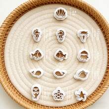 13pcs Ocean Animal Polymer Clay Earring Molds, Suitable For Earrings, Brooches, Pendants, Polymer Clay And Air Dry Clay, Essential Clay Tools - White - View 4