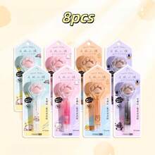1pc/2/4/8pcs Kawaii Cat Paw Dot Glue Pen, Large Capacity Transparent Double Sided Tape, High Aesthetic, For Student Handmade Craft, First Day Of School - Multicolor - View 13