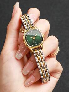 Women's Gift Watch Square Minimalist Rhinestone Dial Exquisite Fashion Quartz Watch, Gift For Girlfriend (1pc/Set) Watch Box Not Included - Multicolor - View 2