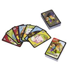 Mattel Games UNO Minecraft 卡牌遊戲，適合兒童、成人、家庭與派對，受電子遊戲啟發的牌組，附特殊規則，2-10 人玩家 - FPD61 - 查看 5