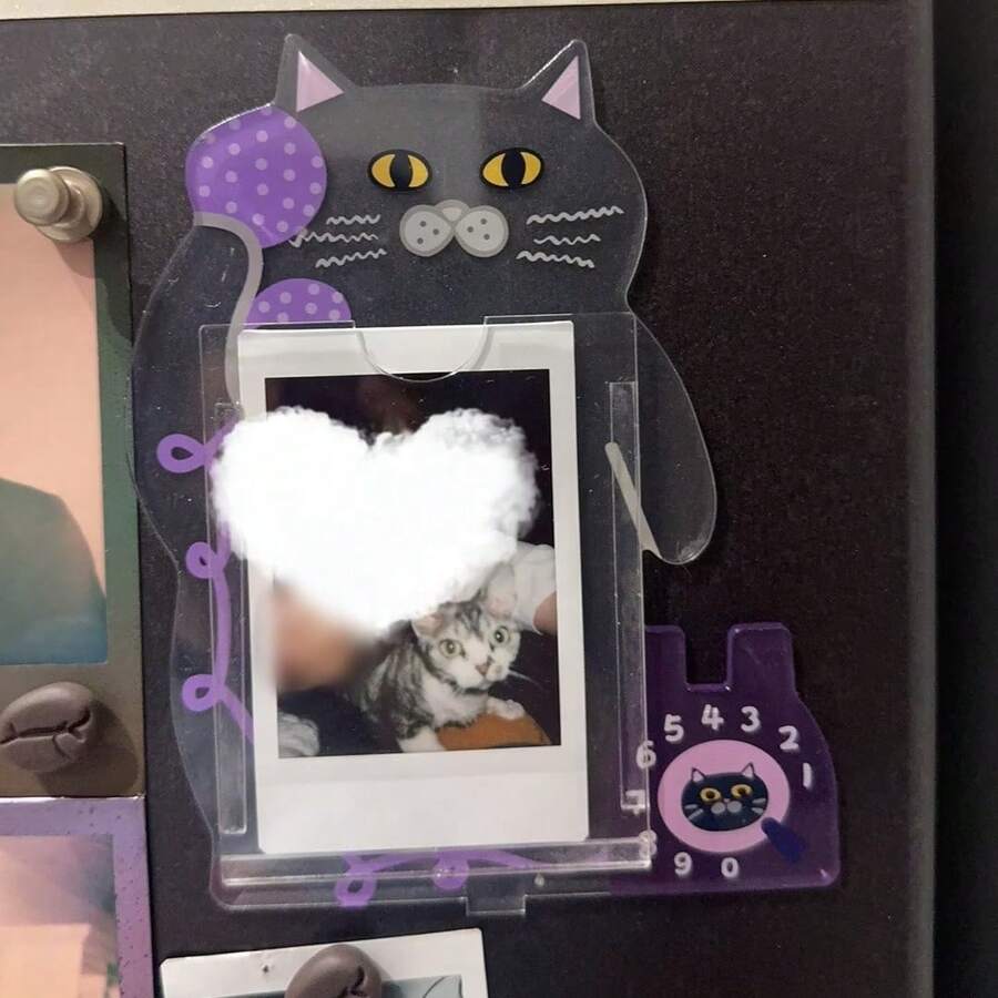 Cute Cartoon Pet Acrylic Photo Card Display Stand, Suitable For Teenage Girls Idol Card Collection Desktop Room Decoration - A - View 1