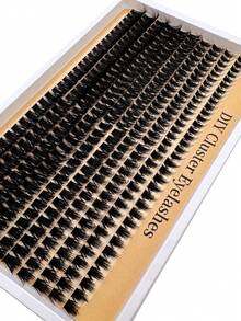 (D Cur 260 Peças/340 Peças Cluster) 80D+100D/100D+200D Cílios Postiços 3D Grossos e Fofos 10-18mm de Visco de Vison Sintético, Como Extensão de Cílios, Volume Multicamadas, Cílios Individuais DIY, Cílios Cluster Dramáticos D Curl para Fazer em Casa - D - Visão 6