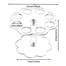 24/8/6/4 Hole Clear Acrylic Ice Cream Cone Holder, Ice Cream Cone Display Rack, Suitable For Popcorn And Ice Cream Display, Multi-Purpose Decoration For Birthday, Wedding And Party, Portable And Detachable - Transparent 1 - View 6