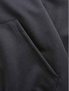 Sweatshirt Hoodie Kasual Ukuran Besar untuk Musim Gugur/Dingin, Pakaian Musim Gugur/Dingin yang Sempurna untuk Anak Perempuan, Warna Hitam untuk Liburan - Hitam - View 5