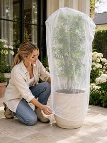 1pc Drawstring Garden Mesh Net,Pest And Bird Protection Cover, Garden Plant Protection Cover, Suitable For Tomato Net, Garden Plant Barrier, Vegetables, Fruits And Flowers - Multicolor - View 2