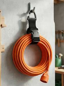 4/10PCS Adjustable Triangle Buckle Storage Straps With 3‑Axis Latch Lock, Heavy‑Duty Black Polypropylene Hanging Bundling Ties For Garage Workshop, Tool Belts, Hoses, Pipes, Wires And Cables, For Heavy‑Goods Organization - Multicolor - View 9