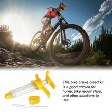 Mountain Bike Hydraulic Disc Brake Plastic Bleed Tool Fluid Hose Kit Bicycles Oil Bleeder Set Repair Bleeding Handtool Bike Hydraulic Brake Bleed Kit Mineral Fluid Brake Oil Kit For Bicycle Brake Bleed Repair Tools Syringe - Multicolor - View 4