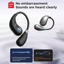 Miniso X33 AI Translation Wireless Earbuds, Open-Ear Design, 35-Hour Battery Life, In-Ear Headphones, Immersive High-Quality Sound, Long-Range Connection, Charging Case Included, Lightweight Earphones, Built-In Microphone - Pink - View 8