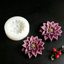 Silicone Mold Christmas Holly Flower Car Aromatherapy Candle Mold - H643-2 Mold - View 3