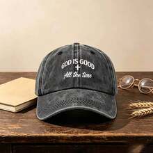 1pc Gothic-Style Casual Men Hat,Letters Printing, Unisex Fashion, Provides Shade & Sun Protection, Perfect For Outdoor Activities. - Multicolor - View 2