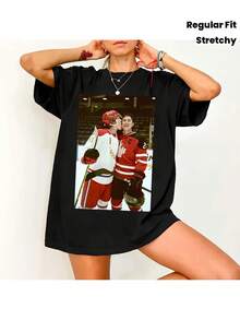 Camiseta LocalIlya Rozanov Shane Hollander con Calefacción, Mercancía de Rivalidad, Camiseta para Fanáticos del Hockey Queer, Camiseta con Calefacción de Rivalidad Cinematográfica, Cuello Re - Negro - Ver 7