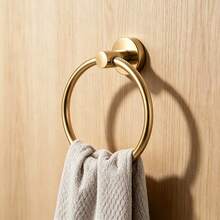 Bathroom Wall-Mounted Self-Adhesive Towel Rack, Hanging Towel Ring, Stainless Steel Hand Towel Ring, Towel Rack, Matte Black Cloth Rack, Heavy Duty Towel Rack, Towel Ring, Hand Towel Rack, Hook, Bathroom Storage, Silver, Gold, Waterproof - B - View 4