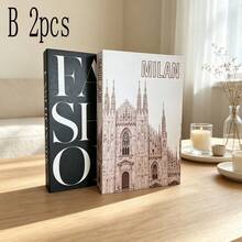 Foldable Fake Book Decor Nordic Home Magazine Decorative Book Sample Room Villa Study Minimalist Realistic Book Prop 2/3pcs - Decor Book - View 5