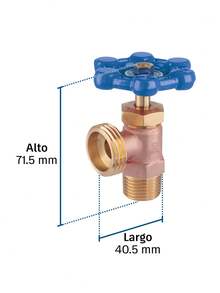Washing Machine Valve, Blue Handle, FOSET, For Cold Water - Royal Blue - View 3