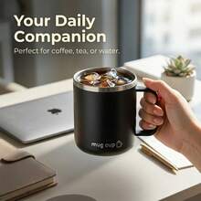 Double Layer Insulated Milk Coffee Mug With Sliding Lid Portable Sealed 304 Stainless Steel Thermal Cup For Cold And Hot Drinks - Multicolor - View 11