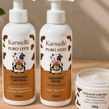 Kit Sabonete Facial 240ML + Hidratante Corporal 240ML + Esfoliante Corporal Caramelo 200ml - TÁ LINDA - KIT - Visão 5