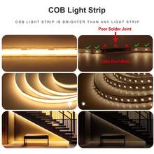 Acosh Neon 0.3 Meters-5m COB LED Strip Light, USB Powered, With Touch Switch Control, Warm White/Cool White Light, Easy To Install, Suitable For Bedroom, Wardrobe, Kitchen Cabinet Decoration, Bedroom LED Light - Multicolor - View 8