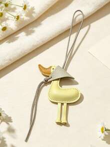 Lucky Little Yellow Duck Pendant, Bag Charm And Keychain, Clothing Accessory, Original Handmade Product, Unique Woven Anti-Loss Backpack Decoration - Yellow - View 3