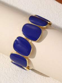 NAIZHU 1pc Blue Minimalist Elegant Bracelet Unique Design Luxurious Elegant Women's Bracelet Suitable For Daily Wear Gift Accessory - Blue - View 3