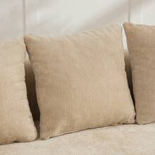 Modular Sectional Sofa In Chenille Fabric, Light Khaki 3 Seats - 卡其色三座 - 查看 10