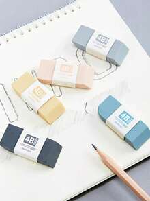 簡易橡皮擦 高品質柔軟清潔文具 隨身文具袋用 學校辦公室鉛筆橡皮擦 繪圖橡皮擦 美術橡皮擦 可清潔清除不傷紙張 Randy Color 系列 4B 橡皮擦 適用美術繪圖與彩色鉛筆 適合學生日常使用 返校開學用品 - 多色 - 查看 3