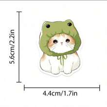 50pcs Cat Doodle Stickers Decorate Phone Computer Luggage Notebook Water Bottle Helmet, Back To School, Cute Stickers - Multicolor - View 8