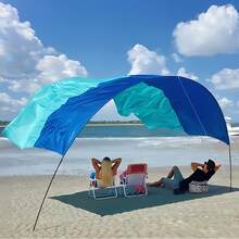 1pc Pool Sun Shade Canopy (Curtain Only, Other Accessories Not Included), 95% UV Blockage, UV Protection, Waterproof, Foldable, Suitable For Above-Ground Inflatable Pool, Summer Outdoor Backyard, Balcony, Garage, Pool, Beach, Camping, Lawn, Reinforced Edge Sun Shade Curtain, Easy Installation - C - View 9