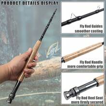 Portable Telescopic Carbon Fiber Fly Fishing Rod For Trout Bass, Can Be Shrunk To 45cm - Multicolor - View 5