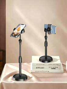 Ergonomic Phone Stand With Weighted Base, 360° Rotating, Stable Telescopic Phone Holder, Non-Slip Multi-Angle Desktop Stand, Back To School Phone Accessory, Desktop Storage, Home Decor, Unisex, Essential For Cruise Travel - One Size - View 2