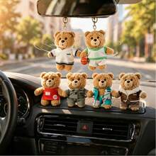 Official TED2 Teddy Bear Keychain 14cm Soft Plush Bear Pendant Cute Multi Outfit Stuffed Charms Bag Backpack Decor Gift - Multicolor - View 6