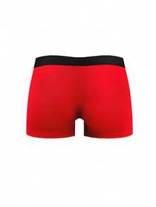 10pcs Men's Classic Boxer Briefs, Red, Grey, Navy Blue And Black, Casual Underwear - Multicolor - View 7