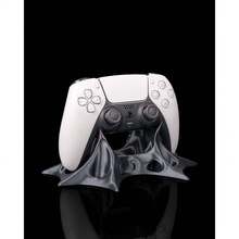 Suporte Controle  Estilo Orgânico Futurista Base de Mesa Gamer 3D - Multicolorido - Visão 3