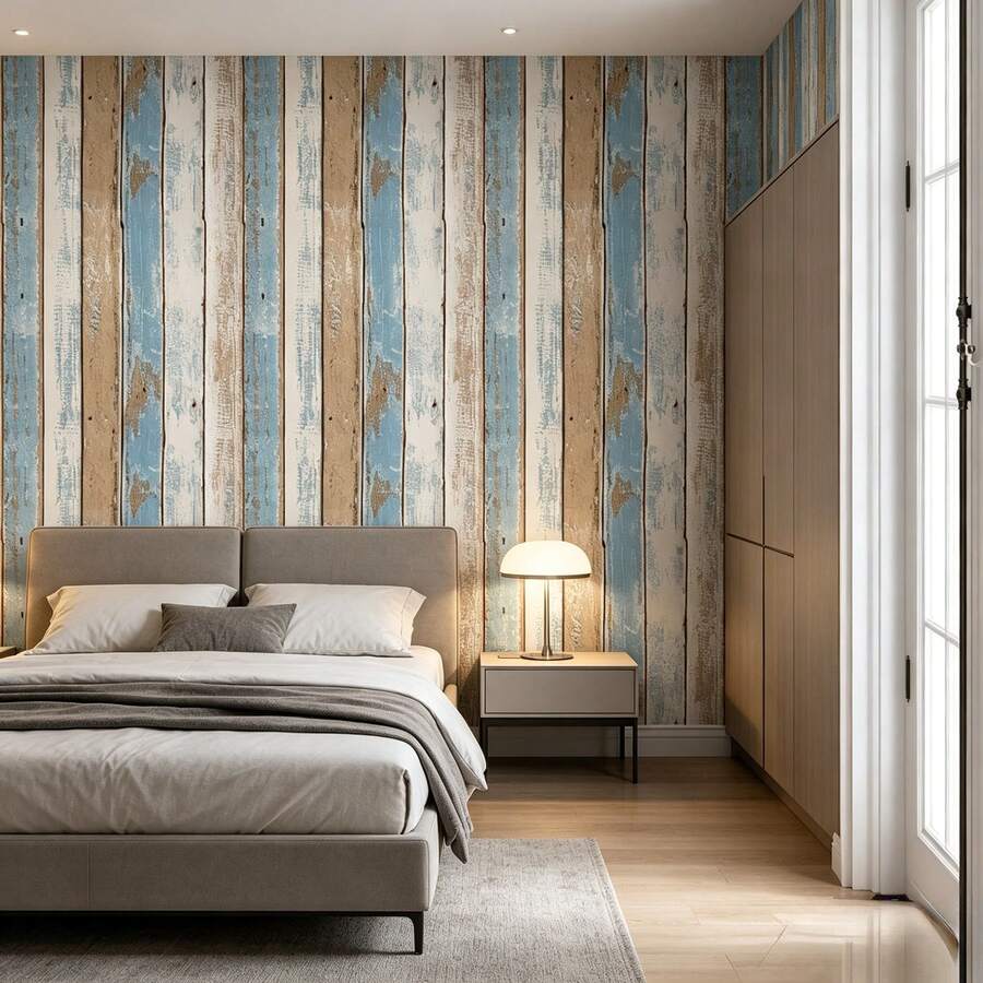 1 Roll Wood Grain Self-Adhesive Wallpaper, 17.7in*39.3/118.1/196.8in, Thickened Waterproof Removable PVC Decorative Sticker, Suitable For Bedroom, Living Room, Cabinet And Desktop Furniture Renovation