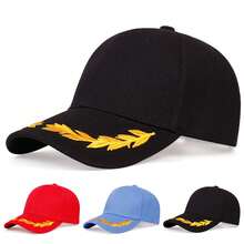 1pc Men's Wheat Ear Embroidered Baseball Cap, Street Fashion Adjustable Sun Protection Casual Hat, Suitable For Spring/Autumn Travel, Beach, Party - Multicolor - View 6