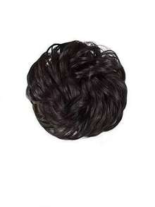 1PC High Bun Hair Extension For Women, Natural Fluffy Hair Scrunchie, Slouchy Bun Hair Accessory, Fake Hair Bun Headpiece - Multicolor - View 11