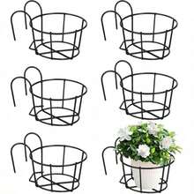 1/2/3Pcs Metal Hanging Planters - Perfect For Balcony, Garden, And Indoor Decor, Grow Succulents And Greenery On Hanging Racks - Multicolor - View 1