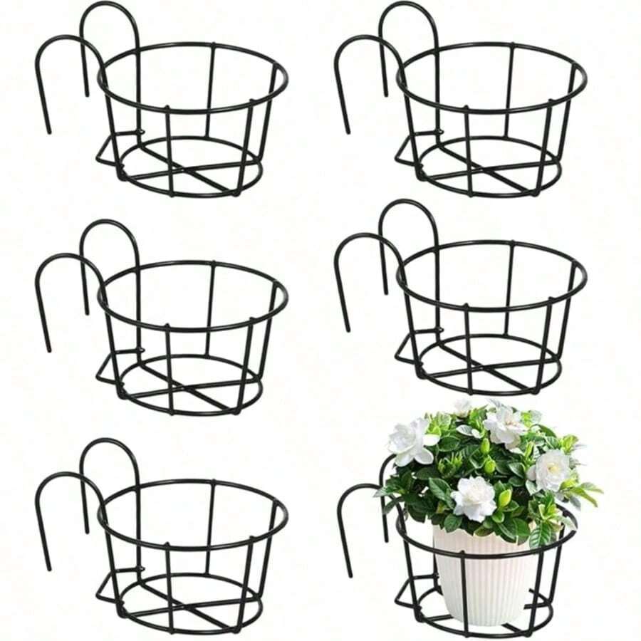 1/2/3Pcs Metal Hanging Planters - Perfect For Balcony, Garden, And Indoor Decor, Grow Succulents And Greenery On Hanging Racks - Multicolor - View 1